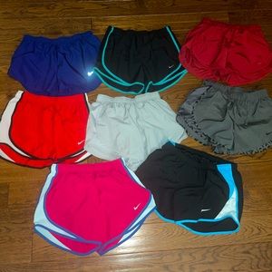 Lot of 8 Women’s size small dri fit shorts